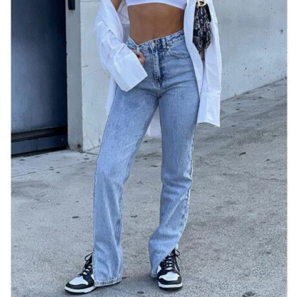 white fox be cool straight leg denim jeans